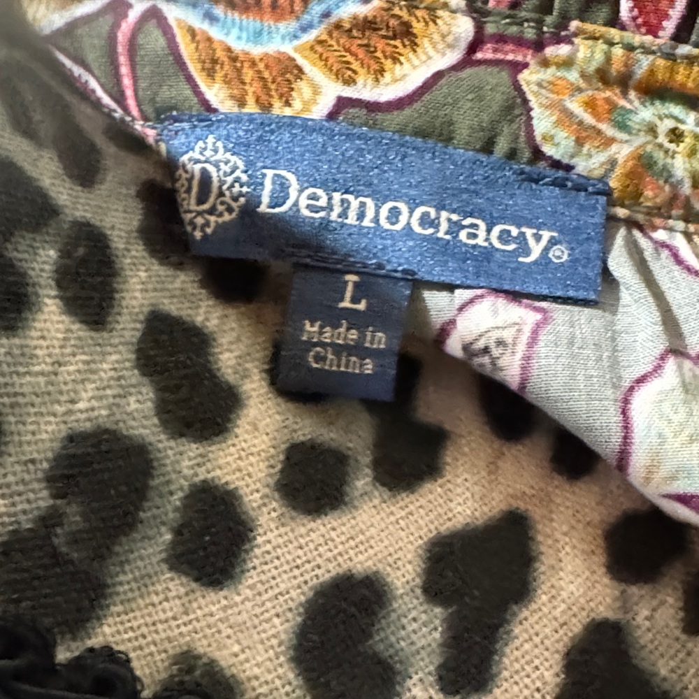 Democracy Multicolor Patterned Blouse NWT - image 2